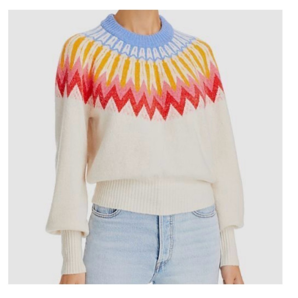 French connection Essential Colorful Chevron Women's Sweater size Small